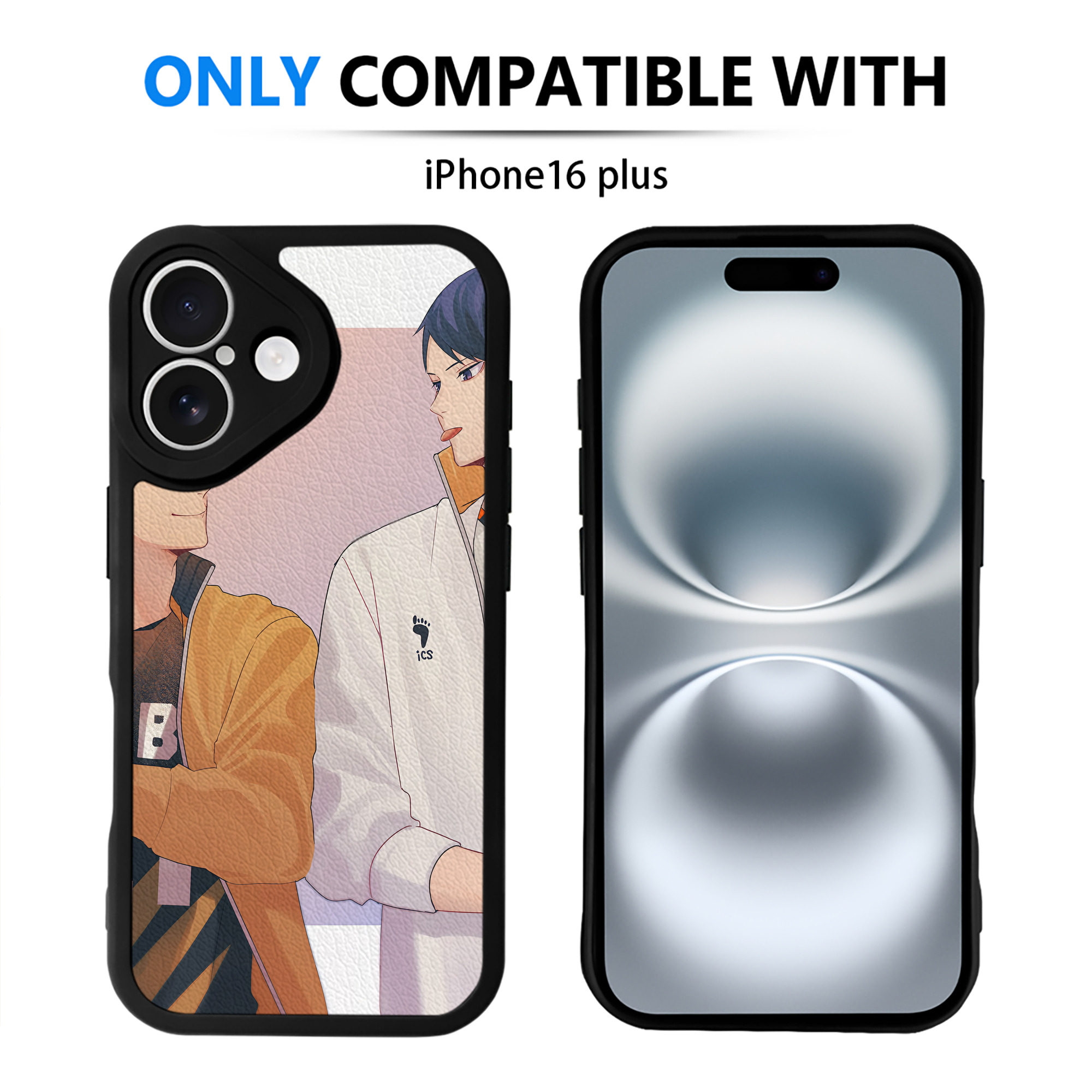 （画像用） ハイキュー!! Haikyu!! 【iPhone 16シリーズ対応】シリコンスマホケース（レザー調） 材質：シリコン